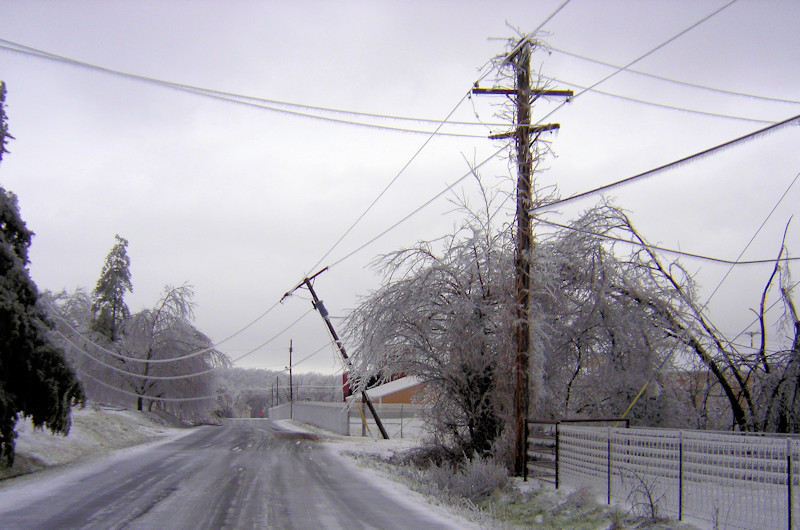 Winter Powerlines after Storm